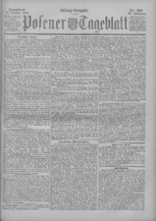 Posener Tageblatt 1899.10.21 Jg.38 Nr497