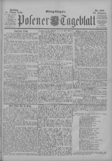 Posener Tageblatt 1899.10.27 Jg.38 Nr507