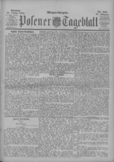 Posener Tageblatt 1899.10.29 Jg.38 Nr510