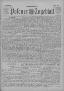 Posener Tageblatt 1899.10.31 Jg.38 Nr512