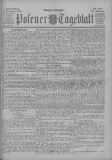 Posener Tageblatt 1899.11.02 Jg.38 Nr516