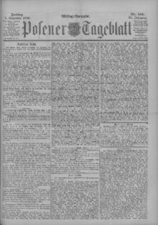 Posener Tageblatt 1899.11.03 Jg.38 Nr519