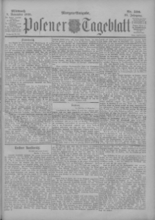 Posener Tageblatt 1899.11.08 Jg.38 Nr526