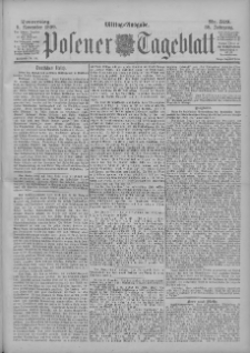 Posener Tageblatt 1899.11.09 Jg.38 Nr529