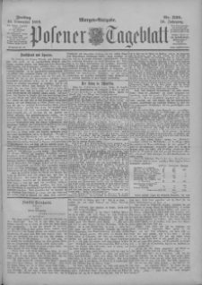 Posener Tageblatt 1899.11.10 Jg.38 Nr530