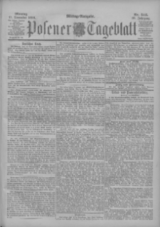 Posener Tageblatt 1899.11.13 Jg.38 Nr535