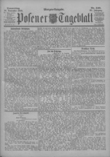 Posener Tageblatt 1899.11.16 Jg.38 Nr540