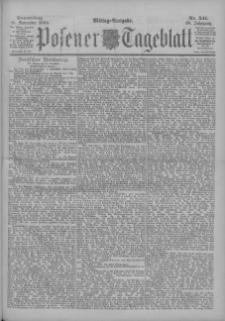 Posener Tageblatt 1899.11.16 Jg.38 Nr541