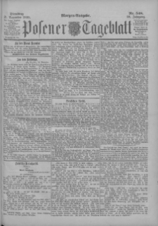 Posener Tageblatt 1899.11.21 Jg.38 Nr548
