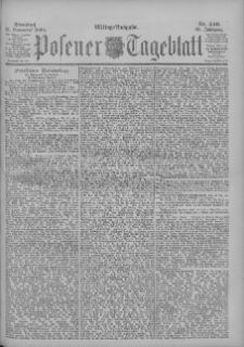 Posener Tageblatt 1899.11.21 Jg.38 Nr549
