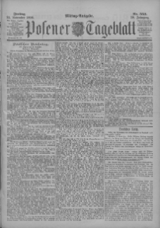 Posener Tageblatt 1899.11.24 Jg.38 Nr553