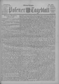Posener Tageblatt 1899.12.02 Jg.38 Nr567