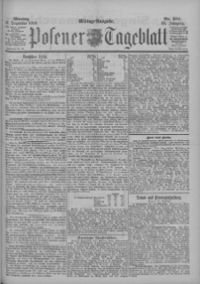 Posener Tageblatt 1899.12.11 Jg.38 Nr581