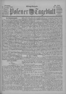 Posener Tageblatt 1899.12.12 Jg.38 Nr582