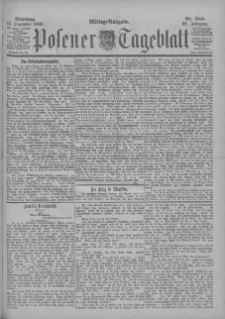 Posener Tageblatt 1899.12.12 Jg.38 Nr582