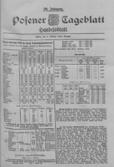 Posener Tageblatt. Handelsblatt 1899.10.04 Jg.38 Nr467
