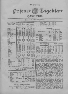 Posener Tageblatt. Handelsblatt 1899.10.06 Jg.38 Nr471
