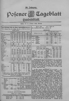 Posener Tageblatt. Handelsblatt 1899.10.13 Jg.38 Nr483