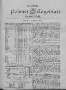 Posener Tageblatt. Handelsblatt 1899.10.14 Jg.38 Nr485