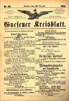Gnesener Kreisblatt 1900.08.26 Nr68