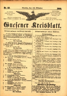 Gnesener Kreisblatt 1900.10.14 Nr82
