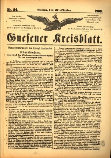 Gnesener Kreisblatt 1900.10.21 Nr84