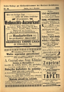 Dritte Beilage zur Weinachtsnummer des Gnesener Kreisblattes 1900.12.09 Nr98