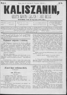 Kaliszanin : gazeta miasta Kalisza i jego okolic