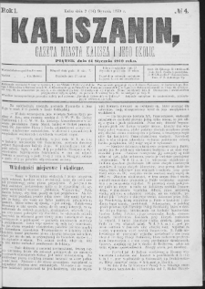 Kaliszanin : gazeta miasta Kalisza i jego okolic