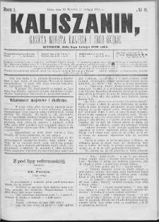 Kaliszanin : gazeta miasta Kalisza i jego okolic