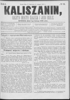 Kaliszanin : gazeta miasta Kalisza i jego okolic