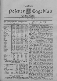 Posener Tageblatt. Handelsblatt 1899.10.24 Jg.38 Nr501