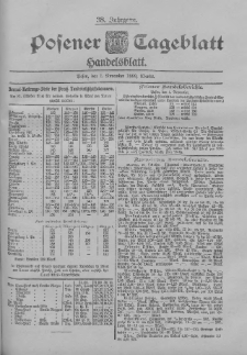 Posener Tageblatt. Handelsblatt 1899.11.01 Jg.38 Nr515