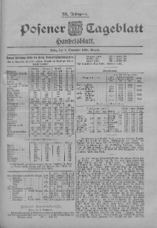 Posener Tageblatt. Handelsblatt 1899.11.03 Jg.38 Nr519
