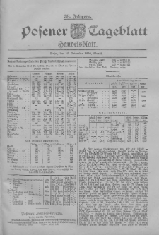 Posener Tageblatt. Handelsblatt 1899.11.10 Jg.38 Nr531