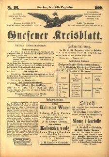 Gnesener Kreisblatt 1900.12.20 Nr101