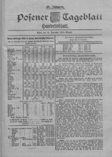 Posener Tageblatt. Handelsblatt 1899.12.19 Jg.38 Nr595
