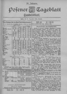 Posener Tageblatt. Handelsblatt 1899.12.21 Jg.38 Nr599