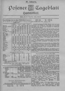 Posener Tageblatt. Handelsblatt 1899.12.23 Jg.38 Nr603
