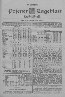 Posener Tageblatt. Handelsblatt 1899.12.27 Jg.38 Nr605