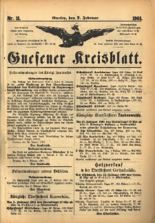 Gnesener Kreisblatt 1901.02.07 Nr11