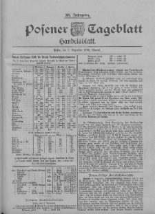Posener Tageblatt. Handelsblatt 1899.12.02 Jg.38 Nr567