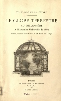 Le globe terrestre au millionième à l'exposition universelle de 1889