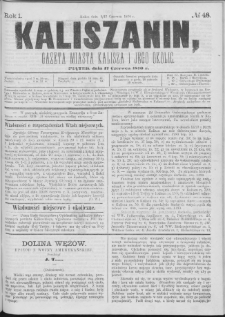 Kaliszanin : gazeta miasta Kalisza i jego okolic