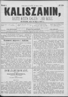 Kaliszanin : gazeta miasta Kalisza i jego okolic