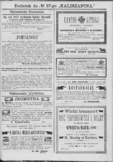 Kaliszanin : gazeta miasta Kalisza i jego okolic