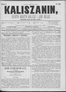 Kaliszanin : gazeta miasta Kalisza i jego okolic