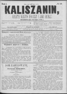 Kaliszanin : gazeta miasta Kalisza i jego okolic