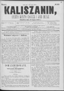 Kaliszanin : gazeta miasta Kalisza i jego okolic