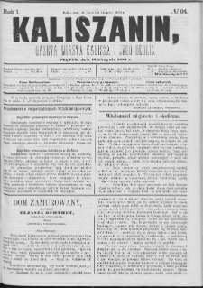 Kaliszanin : gazeta miasta Kalisza i jego okolic